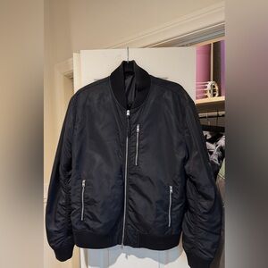 AllSaints Black Bomber Jacket